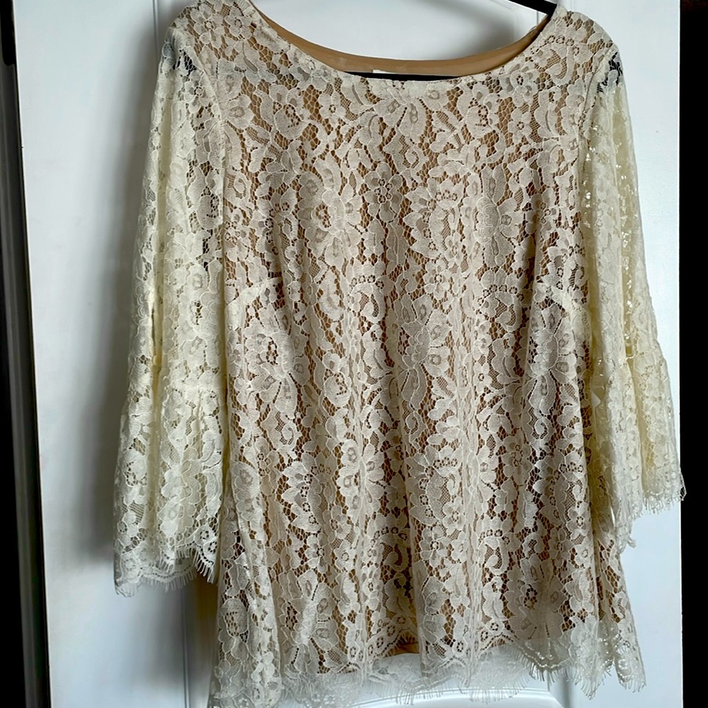 Beige lace top